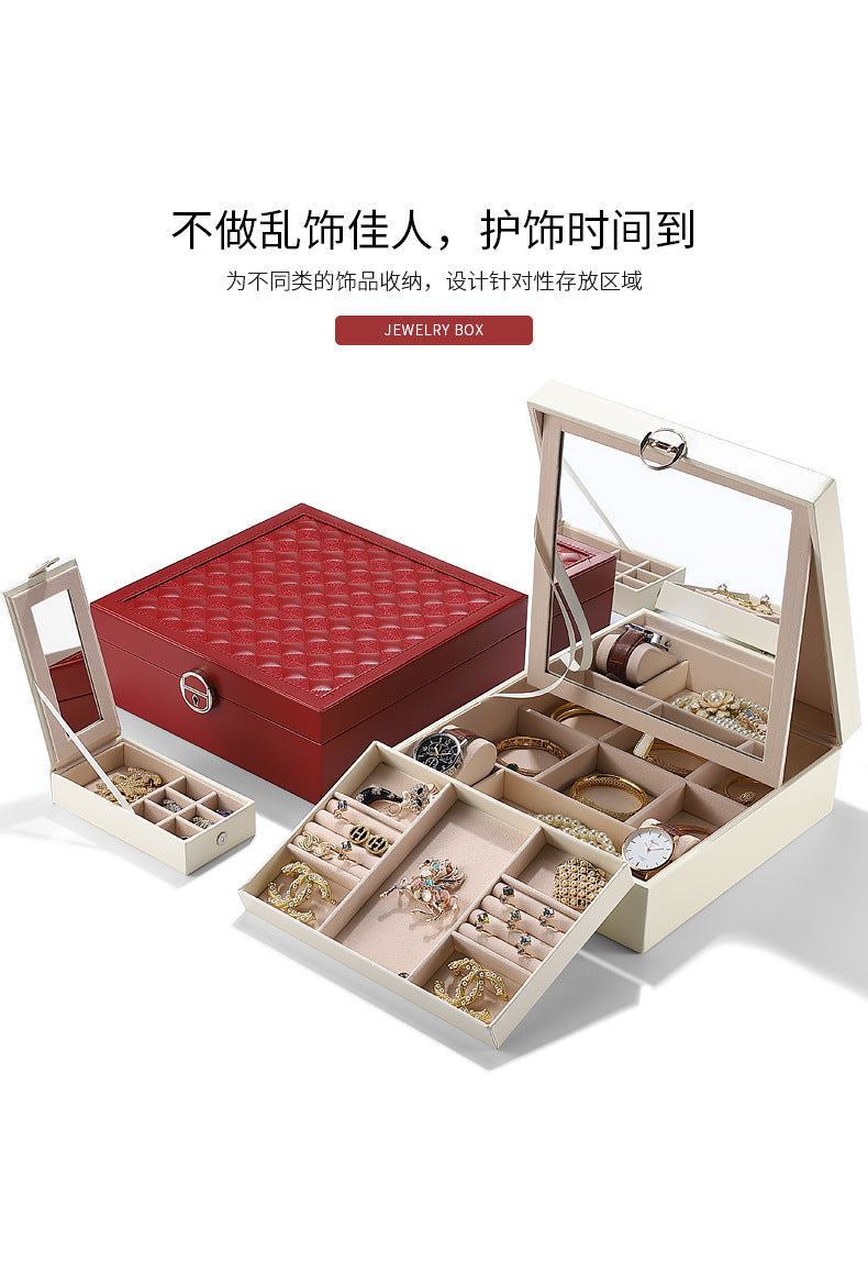 High-End Leather Jewelry Organizer