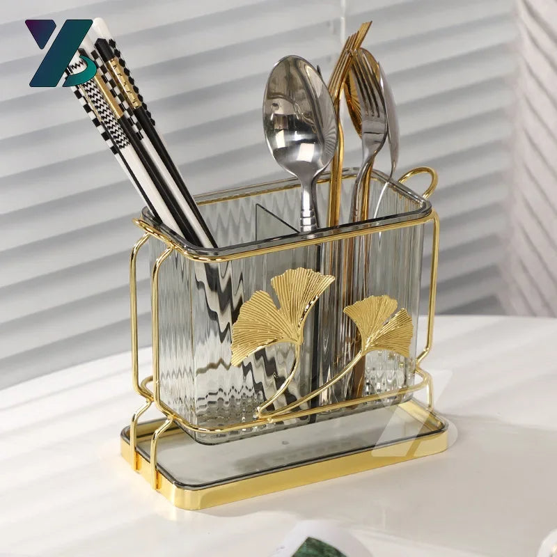 Double Barrel Simple Tableware Storage Organizer