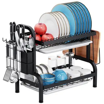 Stainless Steel 2 Tier Dish Drying Rack