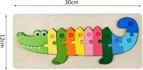Wooden Character Puzzle Shapes