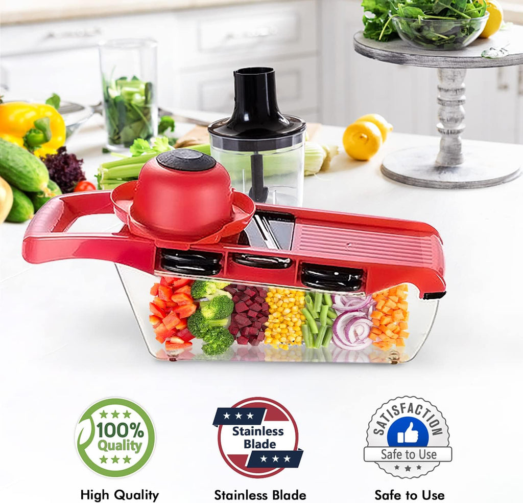 10-in-1 Vegetable & Fruit Chopper Slicer with Container