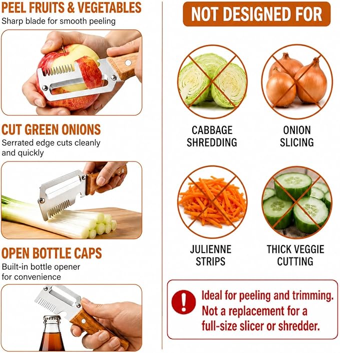 (BUY 1- Get 1 free) Premium Quality Vegetable Peeler & Cutter - Stainless steel