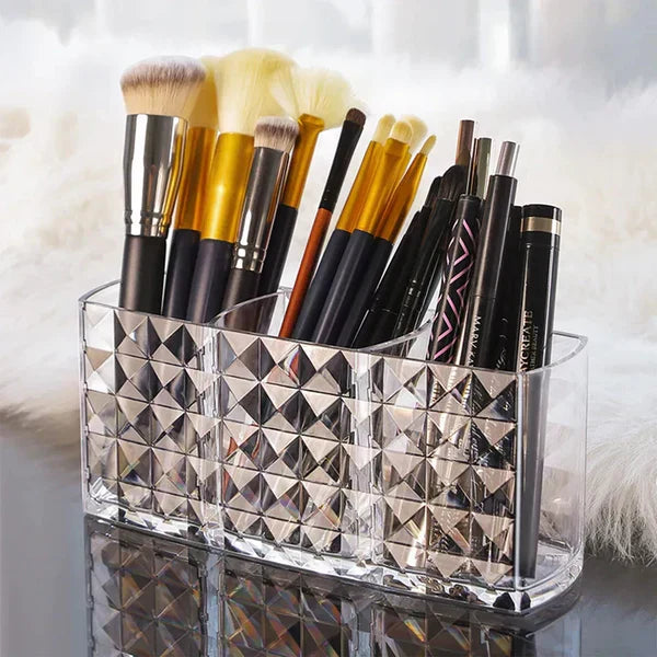 Acrylic Diamond Cut Desktop Organizer