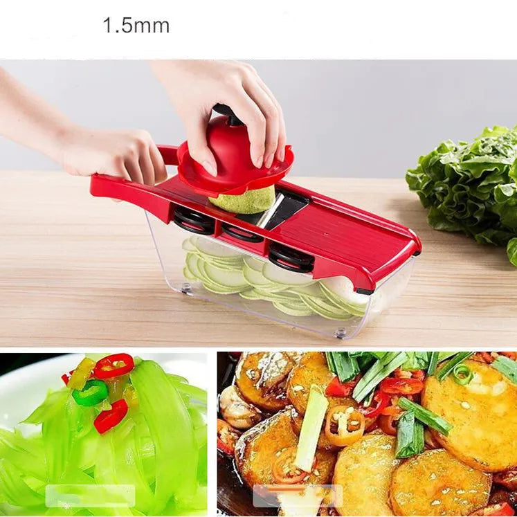 10-in-1 Vegetable & Fruit Chopper Slicer with Container