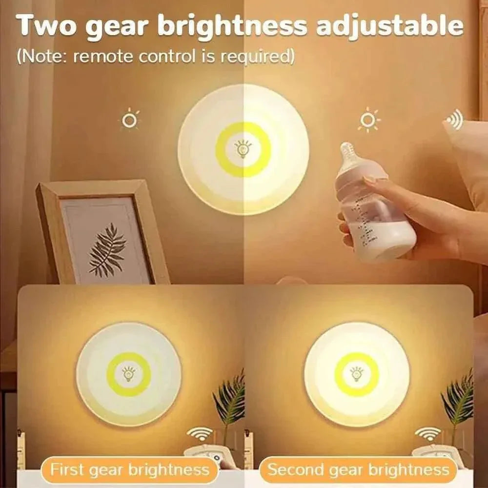 Pack of 3 Wireless LED Night Lights with Remote Control – Ultra-Bright