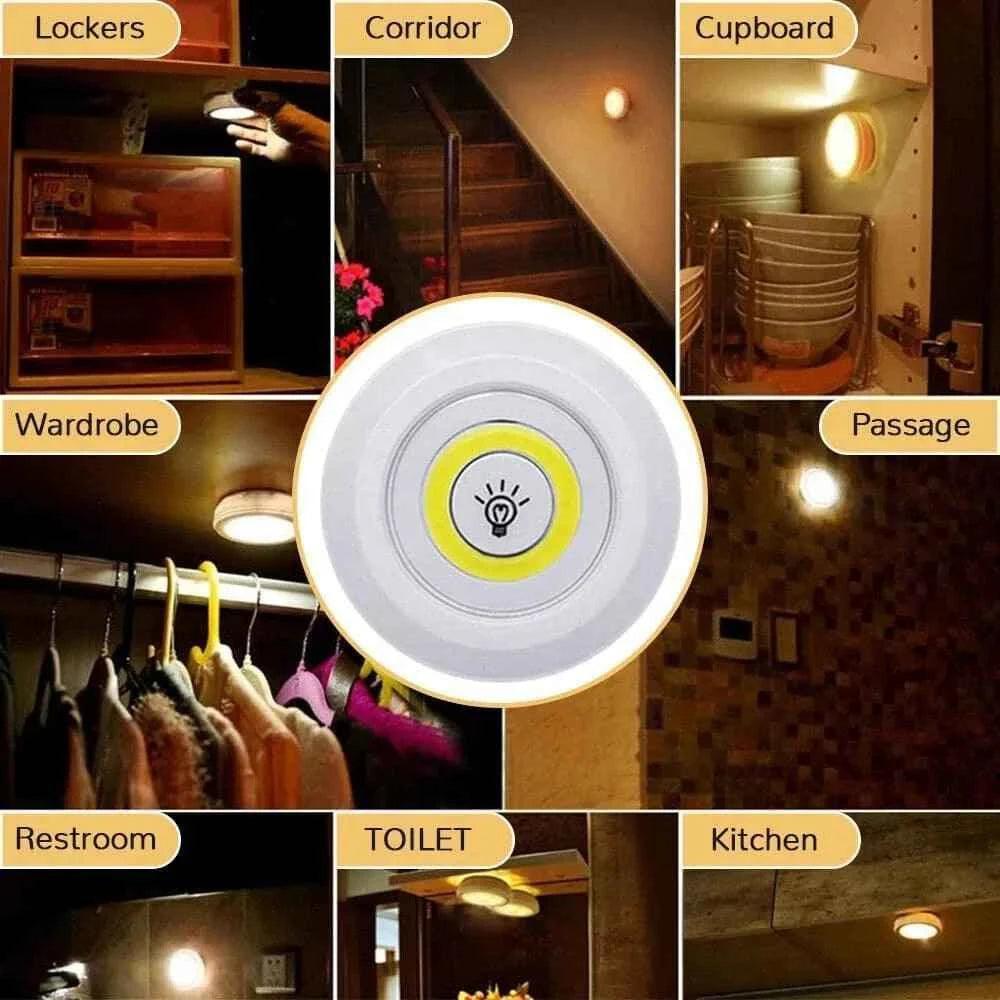Pack of 3 Wireless LED Night Lights with Remote Control – Ultra-Bright