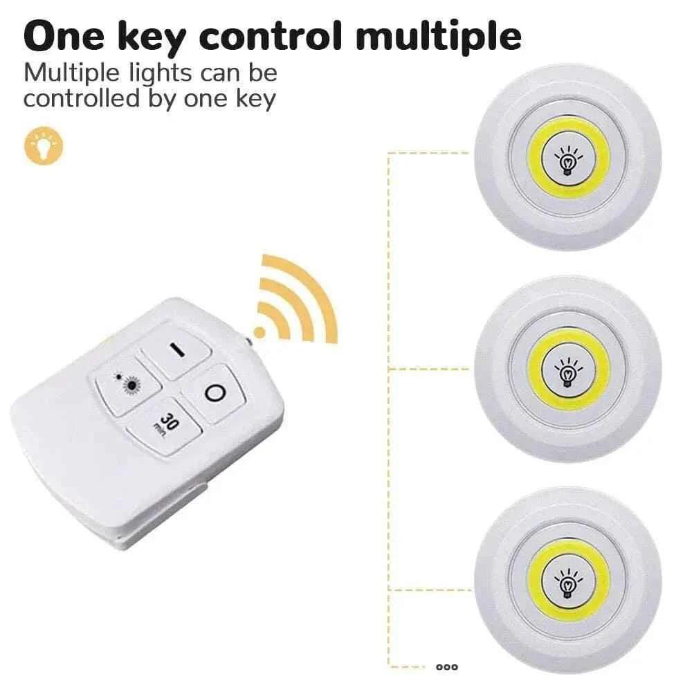 Pack of 3 Wireless LED Night Lights with Remote Control – Ultra-Bright