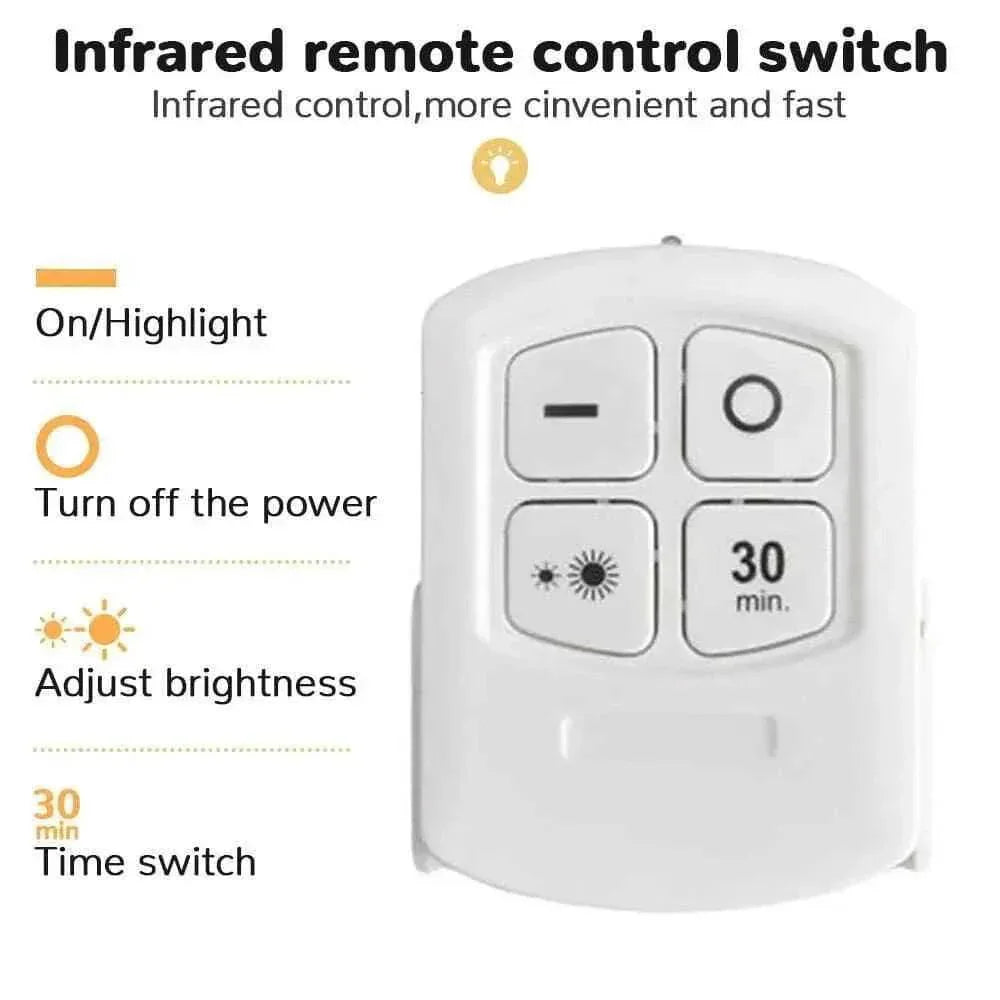 Pack of 3 Wireless LED Night Lights with Remote Control – Ultra-Bright