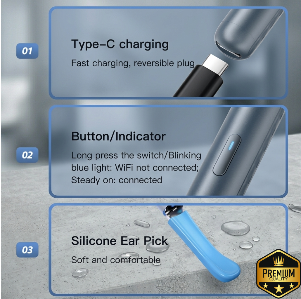 Ear Wax Cleaning Device With 1080p Quality Camera (FREE SHIPPING)