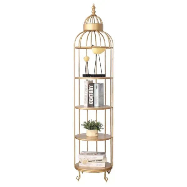 4 Layer Nordic Brass Cage Rack